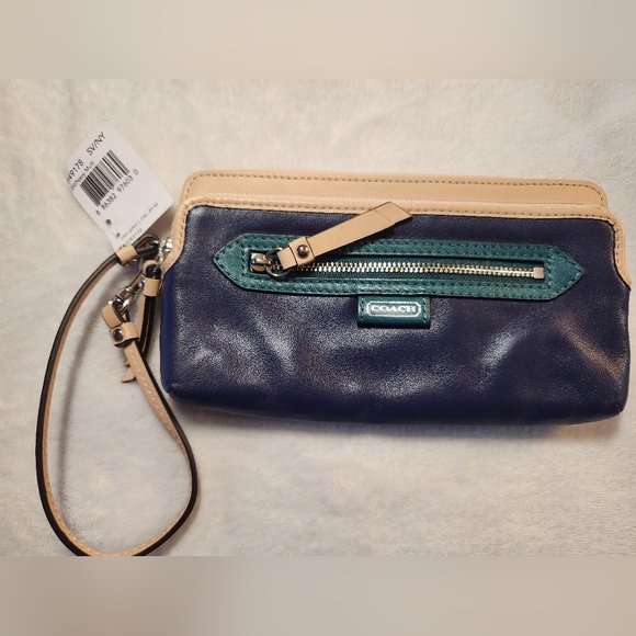 Coach Daisy Spectator Colorblock Zip Wallet Wristlet NWT - Picture 1 of 8
